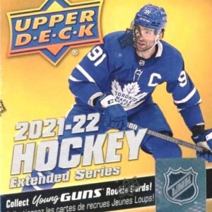 2021/22 Upper Deck EXTENDED SERIES Hockey EXCLUSIVE HUGE Factory Sealed Blaster Box with YOUNG GUN ROOKIE Card! Look for 50 New Young Gun Rookies & Exclusive Green Parallels! Brand New! WOWZZER!