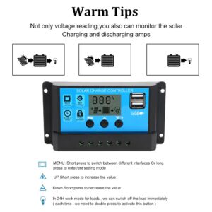 200 Watt Solar Panel Kit 12V, Dual 5V USB Outputs Solar Panel Controller Combo,with 100A Solar Charge Controller for Caravan Boat Home, Camping, Boat, Caravan, RV and Other Off Grid Applications