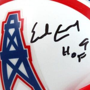Earl Campbell Signed Houston Oilers 81-96 TB Mini Helmet W/HOF- JSA W *Black - Autographed NFL Mini Helmets