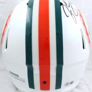 Jason Taylor Autographed F/S Miami Dolphins Tribute Speed Helmet W/HOF-BAW Holo - Autographed NFL Helmets