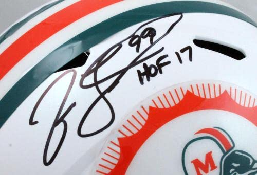 Jason Taylor Autographed F/S Miami Dolphins Tribute Speed Helmet W/HOF-BAW Holo - Autographed NFL Helmets