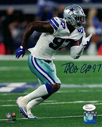 Taco Charlton Autographed/Signed Dallas Cowboys 8x10 Photo JSA 21555 - Autographed NFL Photos