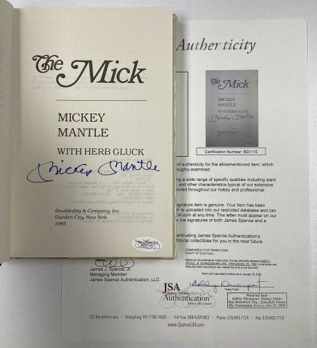 Mickey Mantle Signed Book The Mick HCB New York Yankees HOF Autograph AS WSC JSA - MLB Autographed Miscellaneous Items