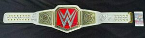 rhea ripley signed inscribed wwe raw women's champion replica title belt jsa coa - autographed wrestling miscellaneous items