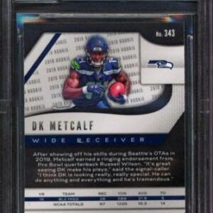 Seahawks DK Metcalf Signed 2019 Panini Prizm #343 RC Auto 10! BAS Slabbed - Football Slabbed Autographed Cards