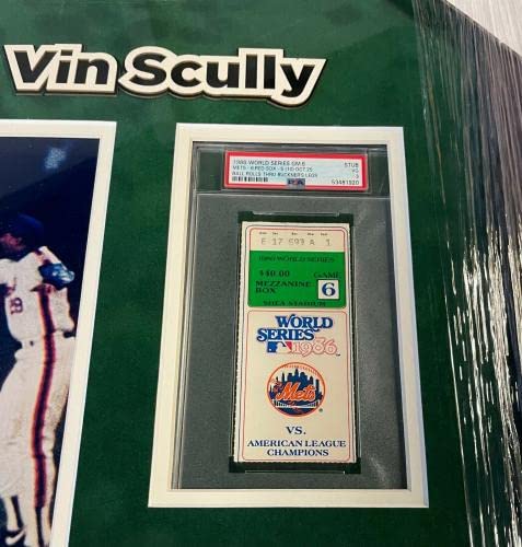 1986 World Series Signed Framed Program & Ticket Mets Piece Buckner Error Wilson - Autographed MLB Magazines