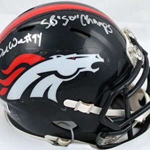 DeMarcus Ware Autographed Denver Broncos Speed Mini Helmet w/SB Champs-Beckett W Hologram Silver