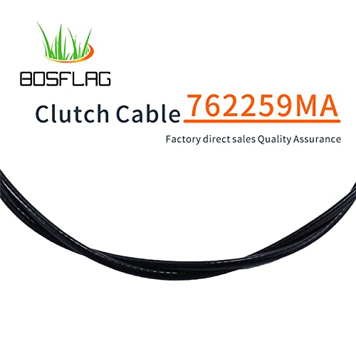 BOSFLAG 762259MA Auger Clutch Cable Replaces Murray 762259MA, 1501124MA, 762259, 1501124 for Murray 7524ES, 824ES, BL924R, HN421, MN421, PM40, PSB210, SN421, ST661BS 21" Single Stage Snowthrowers