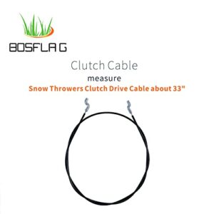 BOSFLAG 762259MA Auger Clutch Cable Replaces Murray 762259MA, 1501124MA, 762259, 1501124 for Murray 7524ES, 824ES, BL924R, HN421, MN421, PM40, PSB210, SN421, ST661BS 21" Single Stage Snowthrowers
