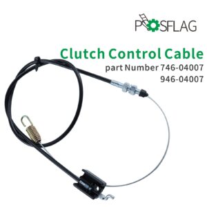 POSFLAG 946-04007 Auger Cable Replaces MTD 946-04007 Auger Cable, MTD 746-04007 Auger Cable, 946 04007, 746 04007, 94604007, 74604007 for MTD Troy-Bilt Yard Machines Husky Snowblowers