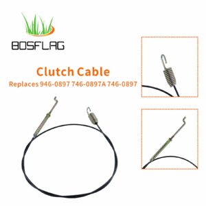 BOSFLAG 2 Pack 946-0897 Auger Clutch Cable Replaces MTD 946-0897 Auger Cable, 946 0897, 9460897, MTD 746-0897, 746 0897, 7460897, 746-0897A, 746 0897A for MTD SB855, SB550, SB750, SB630 Snowblowers