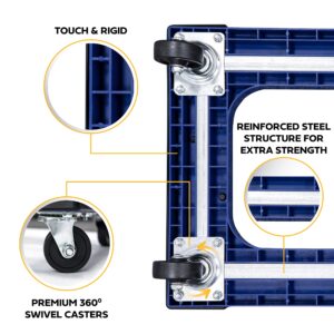 Olympia Tools 1000 Lb Capacity Plastic Furniture Dolly for Moving, 18 x 30 in, Fully Asembled and Ready to Use (Single Pack)