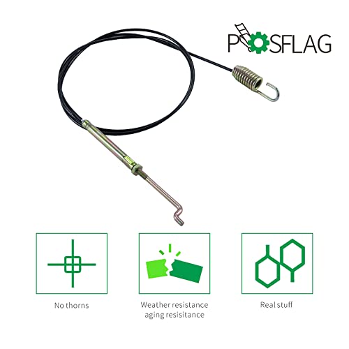 POSFLAG 2 Pack 946-0897 Auger Clutch Cable Replaces MTD 946-0897 Auger Clutch Cable, MTD 746-0897 Clutch Cable, 746-0897A 946 0897 746-0897A for Cub Cadet 926TE 826T 728TDE 726TDE Snow Throwers