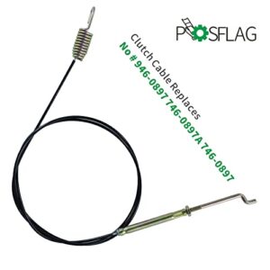 POSFLAG 2 Pack 946-0897 Auger Clutch Cable Replaces MTD 946-0897 Auger Clutch Cable, MTD 746-0897 Clutch Cable, 746-0897A 946 0897 746-0897A for Cub Cadet 926TE 826T 728TDE 726TDE Snow Throwers