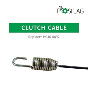 POSFLAG 2 Pack 946-0897 Auger Clutch Cable Replaces MTD 946-0897 Auger Clutch Cable, MTD 746-0897 Clutch Cable, 746-0897A 946 0897 746-0897A for Cub Cadet 926TE 826T 728TDE 726TDE Snow Throwers