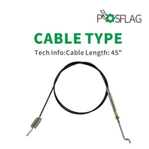 POSFLAG 2 Pack 946-0897 Auger Clutch Cable Replaces MTD 946-0897 Auger Clutch Cable, MTD 746-0897 Clutch Cable, 746-0897A 946 0897 746-0897A for Cub Cadet 926TE 826T 728TDE 726TDE Snow Throwers