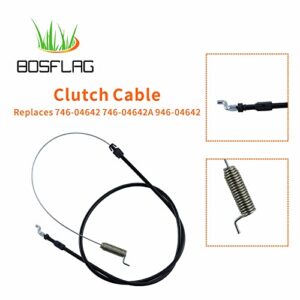 BOSFLAG 946-04642a Drive Engagement Cable Replaces MTD 946-04642a, 746 04642a, 74604642a, Craftsman 946-04642 Cable, 746-04642, 746-04642a for MTD RM2200, Bolens 31A-32AD765 31A-3AAD765 Snowblowers