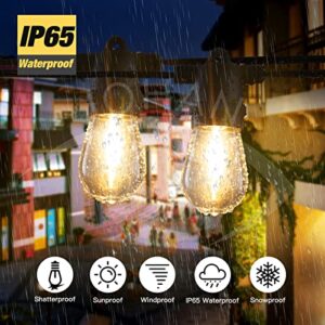 IPStank Outdoor String Lights, Waterproof Backyard String Lights for Outdoor, LED Outdoor Party Lights, Hanging Outdoor Lights for Backyard Bistro Patio Party 50FT