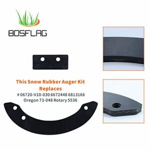 BOSFLAG HS520 Paddles with 76322-v10-020 Scraper Blade 22431-V10-013 Belt Replaces Honda 06720-V10-030, 06720-V10-020 for Honda HS720, HS520AA, HS520AS, HS720AA, HS720AMA, HS720ASA 20" Snow Blowers