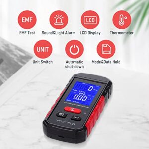 INKBIRDPLUS EMF Meter, Hand-held Digital Electromagnetic EMF Radiation Detector, 3in1 Rechargeable EMF Reader, EMF Detector Meter for Home,Office,Outdoor,Paranormal Equipment, Ghost Hunting Equipment