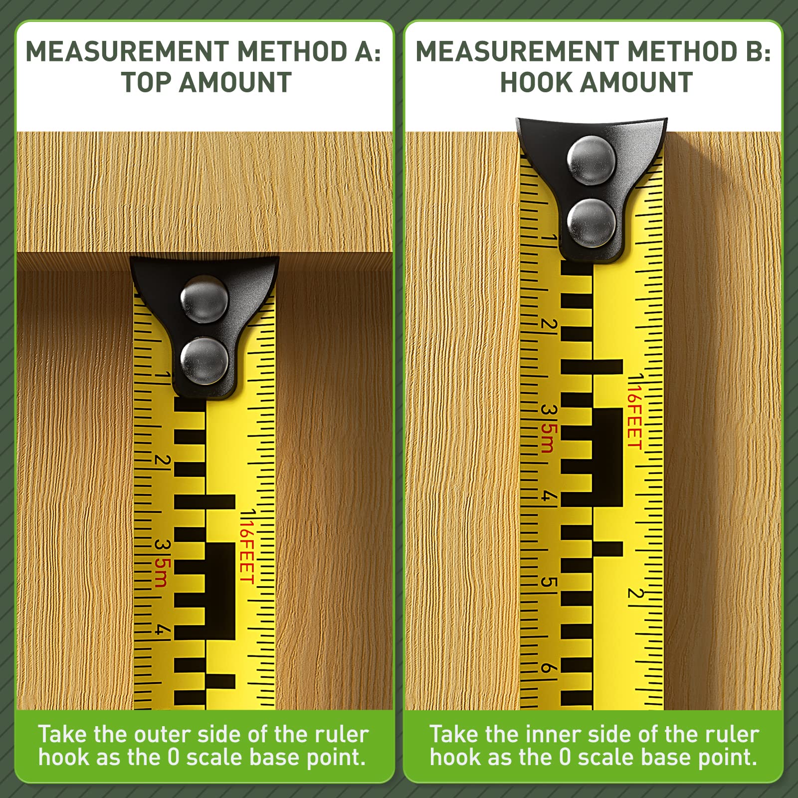 Huepar 2-in-1 Laser Tape Measure, 197Ft Rechargeable Laser Measurement Tool & 16Ft. Measure Tape with Backlit LCD & Movable Hook -Pythagorean, Area, Volume, M/in/Ft Unit Switch Digital Distance Meter