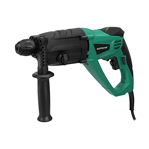 Hoteche 3-in-1 Rotary Hammer Drill 1-Inch SDS Plus Electric Hammer 7.7-Amp/920W Variable Speed Corded Power Hammer Drill Lightweight Demolition Jack Hammer for Concrete with 3 Drill Bits