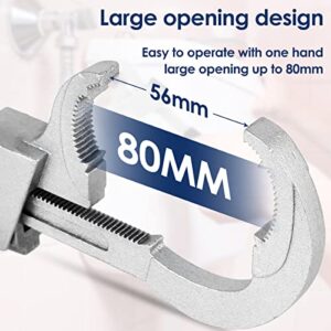 Tzgsonp Universal Adjustable Double-ended Wrench Multifunctional Adjustable Wrench for Basin Faucet Plumbers Water Pipe Faucet Assembly Disassembly Repair