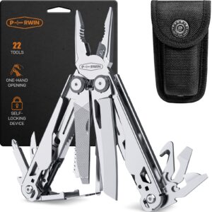multitool, 22-in-1 multitools pliers with nylon sheath, professional multi-tool for survival, camping and hunting by perwin