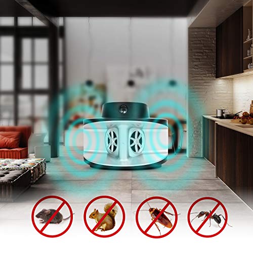 Redeo Ultrasonic Mouse Repellent Plug in Squirrel Repeller Indoor Mice Deterrent Repel Rodents Rats with Ultrasound Waves