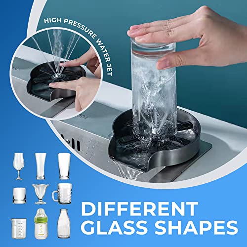 Automatic Glass Rinser For Kitchen Sink, Stainless Steel Sink Cup Washer, Baby Bottle Washer, Bar Cup Cleaner, Sink Attachment, Kitchen Sink Accessories