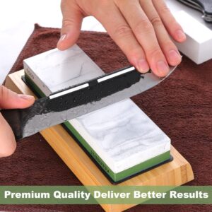 Whetstone 1000 6000 Actual Grit KEENBEST Premium Material Kitchen Knife Sharpening Stones 2 Side Water Wet Stone Sharpener Kit Japanese Wetstone Knives Sharpeners Waterstone Whet Stone Angle Guide