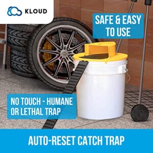 Mouse Rat Traps Bucket Lid 5 Gallon Bucket | Humane & Lethal | Indoor Outdoor House Reusable | Best Trap to Get Rid of Mice Rats and Squirrel, No Poison | No More Glue Traps | No Smoke Bombs or Shots