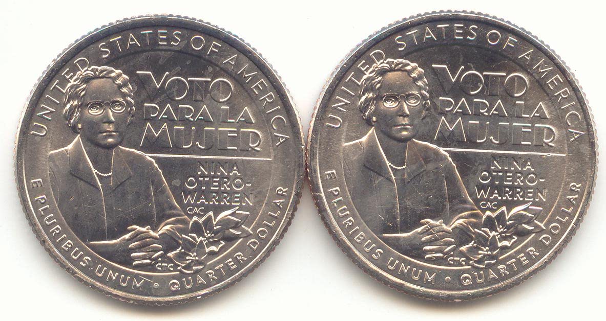 2022 P,D American Women, Washington Nina Otero-Warren 2 Coin Set, P and D Quarter Uncirculated