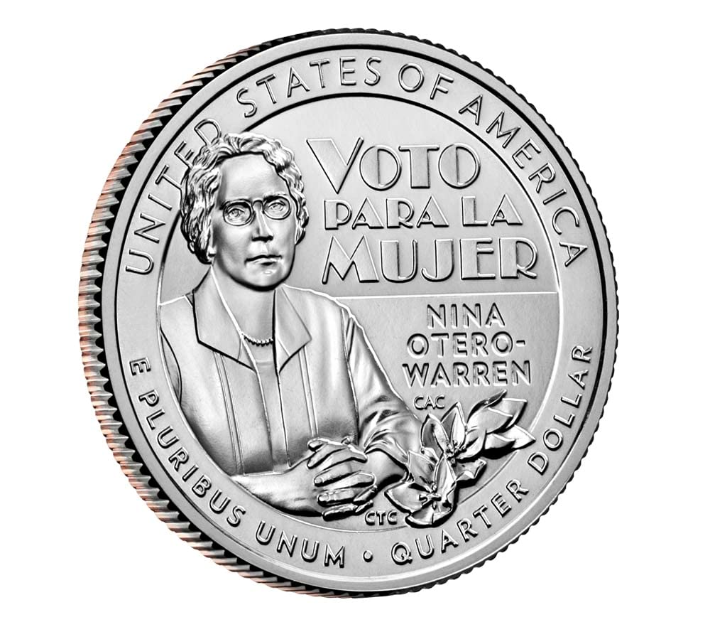 2022 P,D American Women, Washington Nina Otero-Warren 2 Coin Set, P and D Quarter Uncirculated