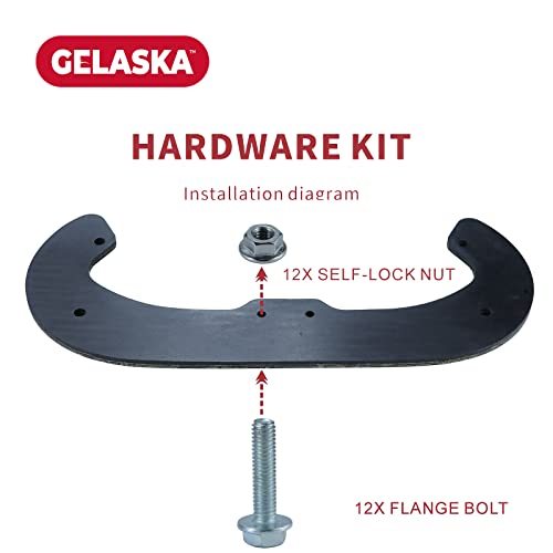 GELASKA 84-1980 Rotor Blade with 75-8780 Scraper 75-9010 Drive Belt and Hardware Kit Replaces 80-0660, 80-660, 75-9090 for Toro CCR Powerlite 38170, 38171, 38172, 38173, 38175, 38176 Snowthrowers