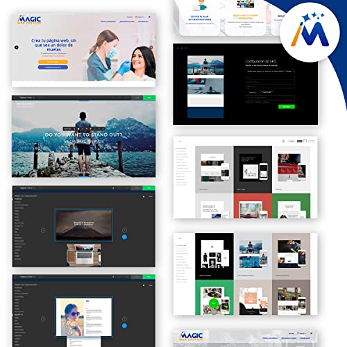 Magic Web Creator - Self-manageable License to Create a Website - Responsive Theme - Domain, SSL and Hosting on Amazon Server - E-commerce