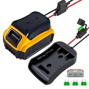 battery adapter for dewalt battery, power wheel adapter for dewalt 20v battery,power wheels battery conversion kit with fuse and 14 gauge wire connector for ride on truck, robotics, rc toys