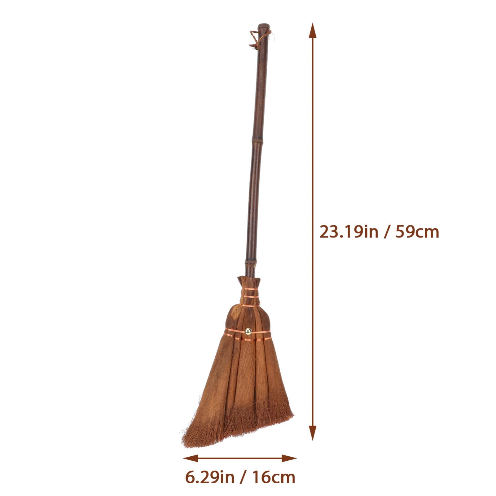 Cabilock 2 Pieces Straw Broom Natural Grass Broom Hand Handle Broom Straw Broom Floor Cleaning: Sweeping