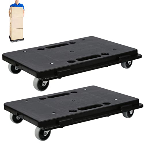 Kqiang 2 PCS Furniture Dolly for Moving,Interlocking Furniture Movers with Wheels,Heavy Furniture Roller Move Tool Set 500 Lbs Capacity Appliance Mover Rollers