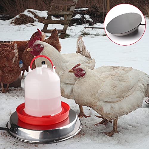 AntPay Poultry Water Heater Base,Universal Warmer Base for Chicken Water,Automatic Pet Water Heater with 6 Feet Anti-bite Cable