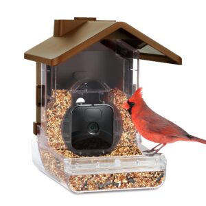 wasserstein bird feeder camera case compatible with blink, wyze, and ring camera for bird watching with your security cam - (camera not included)