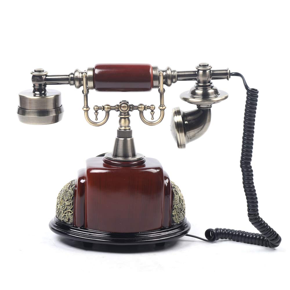 Rotary Phone, European Style Antique Landline Vintage Telephone Retro Landline Phone Old Fashioned Corded Phone for Home and Office