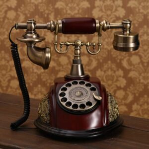 Rotary Phone, European Style Antique Landline Vintage Telephone Retro Landline Phone Old Fashioned Corded Phone for Home and Office