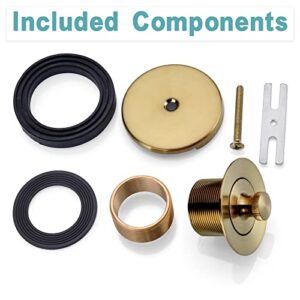 BESTILL Bathtub Drain Kit and Overflow Faceplate, Champagne Bronze