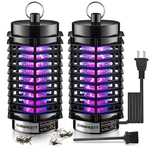 2-Pack BANPESTT Bug Zapper Indoor,Electric Mosquito Zapper,Insect Catcher for Inside Home, Indoor Trap & Killer for Gnat,Moth,Fruit Fly,Fungus（Black）