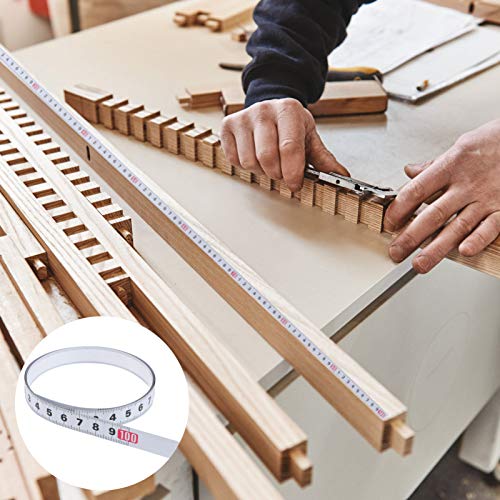 VILLCASE 2pcs Adhesive Tape Measure, 1 M Measuring Stick Workbench Ruler Self- Adhesive Peel and Stick Tape Measure for Work Woodworking, Drafting Table