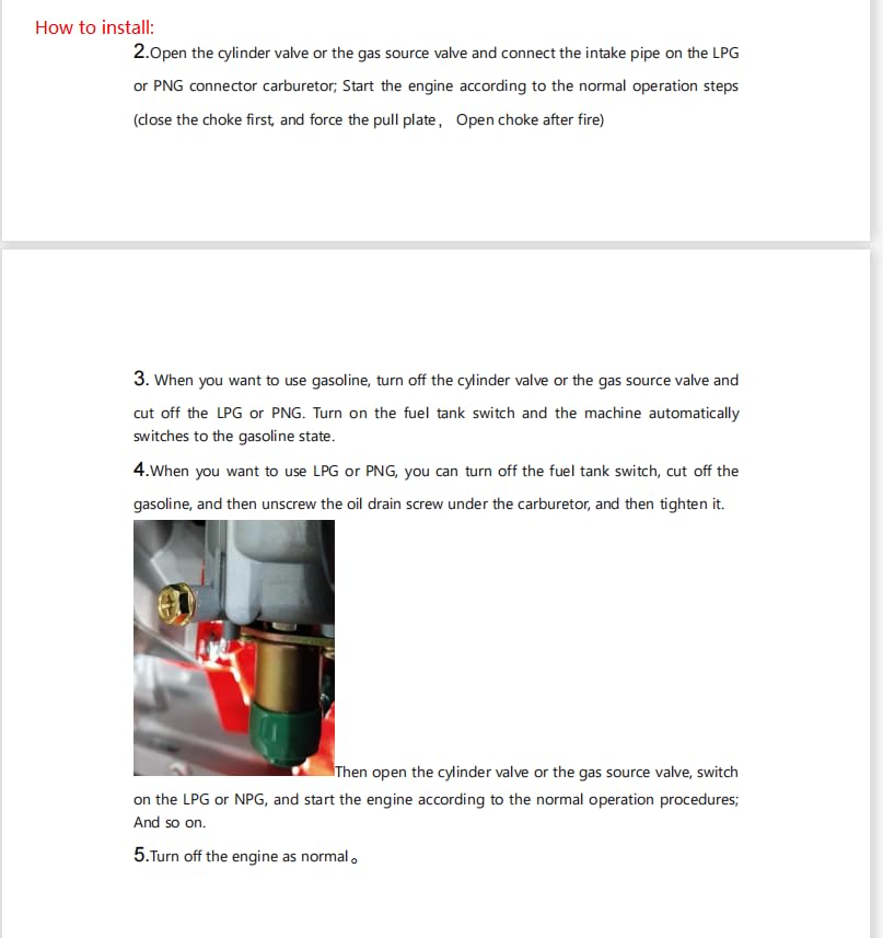 Allmost Natural Gas Conversion Kit Compatible with Duromax XP12000EH Generator 12KW LP 18HP Dual Fuel LP