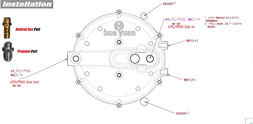 Allmost Natural Gas Conversion Kit Compatible with Duromax XP12000EH Generator 12KW LP 18HP Dual Fuel LP