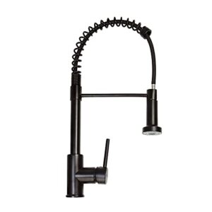haymonway black kitchen faucet - stainless steel kitchen faucets with pull down sprayer - 2 functions & 360 degree kitchen sink faucet - faucet for kitchen sink - 1 or 3 hole dual function