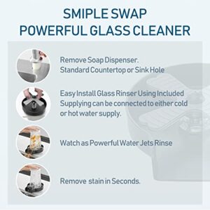 Glass Rinser for Kitchen Sink Bar Glass Washer Bottle Washer Cup Cleaner for Sink Cup Rinser Cup Washer for Sink